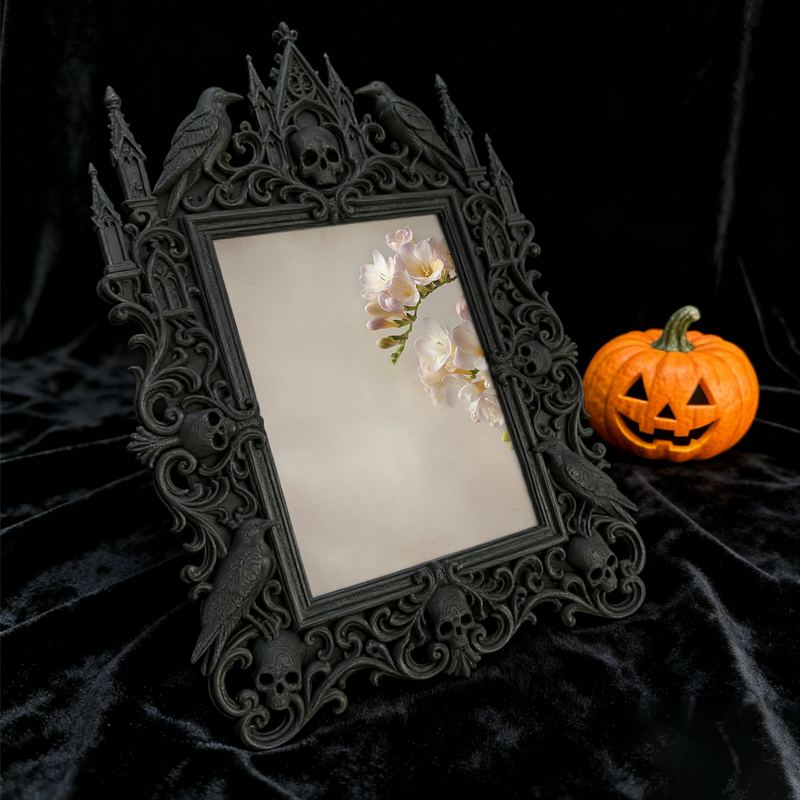 Top-rated Gothic Dark-style Photo Frame | Dark Academia Library Study Carrel Decor, Photo Ornament, Dual-use Display, Waterproof Eco-friendl