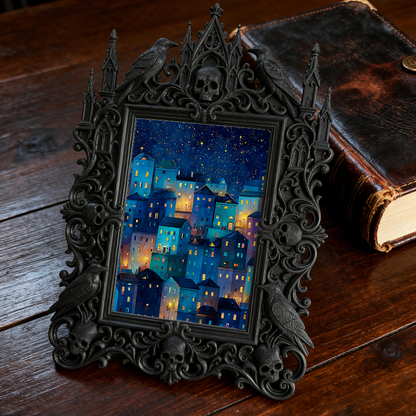 Bestseller Gothic Dark-style Photo Frame | Gothic Perfume Blending Studio Decor, Photo Ornament, Wall-mountable & Tabletop, Waterproof Fragr