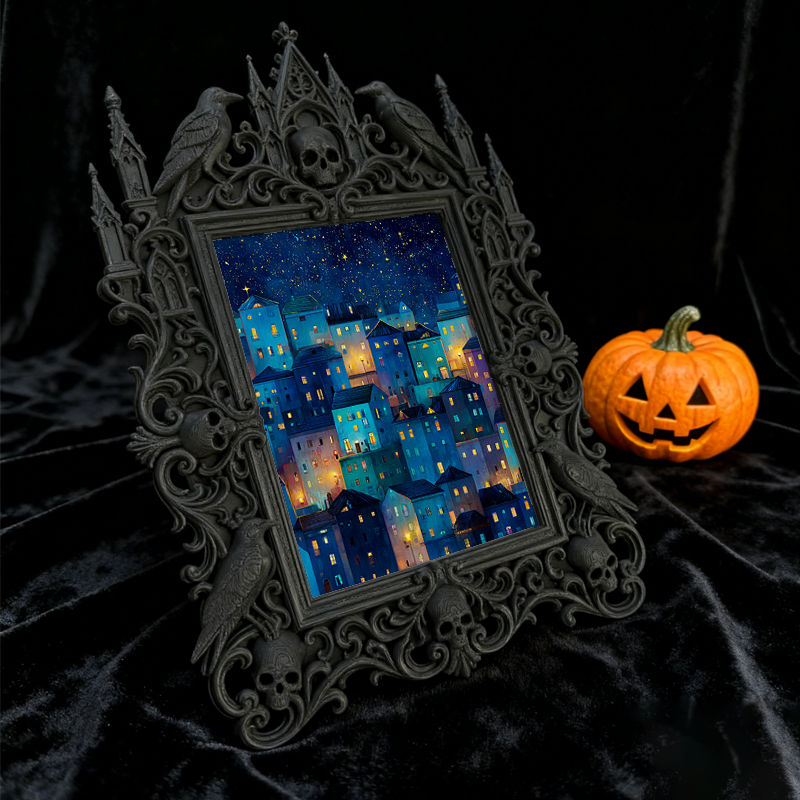 Bestseller Gothic Dark-style Photo Frame | Gothic Perfume Blending Studio Decor, Photo Ornament, Wall-mountable & Tabletop, Waterproof Fragr