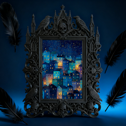 Bestseller Gothic Dark-style Photo Frame | Gothic Perfume Blending Studio Decor, Photo Ornament, Wall-mountable & Tabletop, Waterproof Fragr