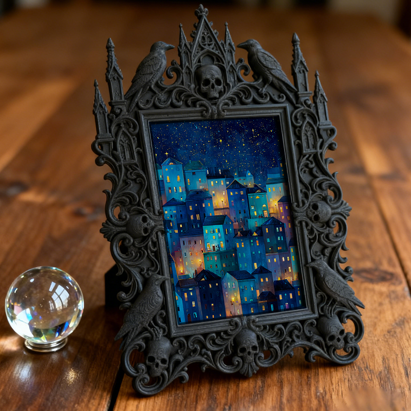Bestseller Gothic Dark-style Photo Frame | Gothic Perfume Blending Studio Decor, Photo Ornament, Wall-mountable & Tabletop, Waterproof Fragr