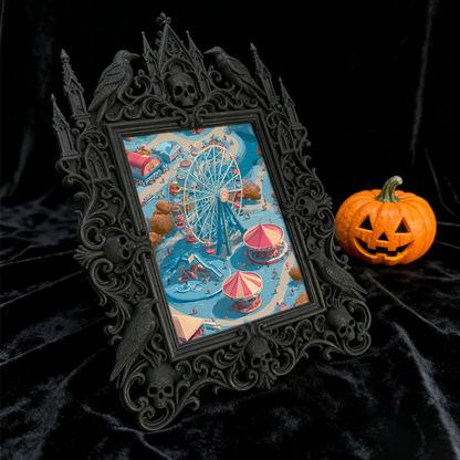 Hot-selling Gothic Dark-style Photo Frame | Gothic Themed Book Fair Booth Decor, Photo Ornament, Wall/Table Dual-use, Waterproof Portable Fr