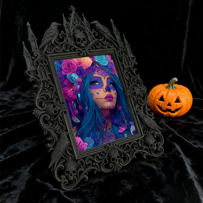 Luxury Gothic Dark-style Photo Frame | Gothic Hotel Suite Nightstand Decor, Photo Ornament, Wall-mountable & Tabletop, Waterproof Elegant Pl