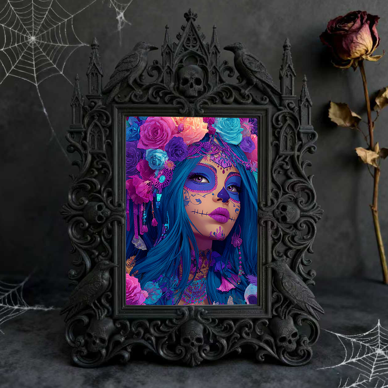 Luxury Gothic Dark-style Photo Frame | Gothic Hotel Suite Nightstand Decor, Photo Ornament, Wall-mountable & Tabletop, Waterproof Elegant Pl