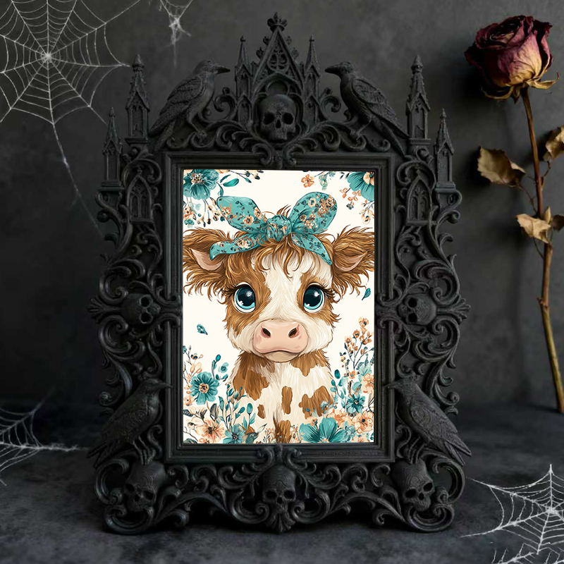Trendy Gothic Dark-style Photo Frame | Horror Cosplay Photoshoot Studio Decor, Photo Ornament, Dual-use Display, Waterproof Retro Frame