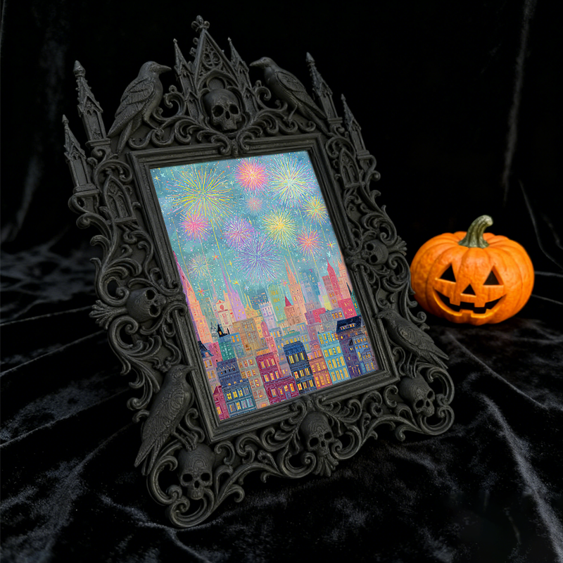 Stylish Gothic Dark-style Photo Frame | Gothic Vintage Clothing Store Decor, Photo Ornament, Wall-mountable & Tabletop, Waterproof Scratch-p