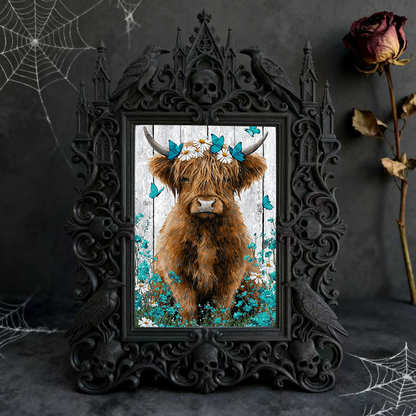 Bestseller Gothic Dark-style Photo Frame | Witchy Tarot Card Making Studio Decor, Photo Ornament, Wall-mountable & Tabletop, Waterproof Dura