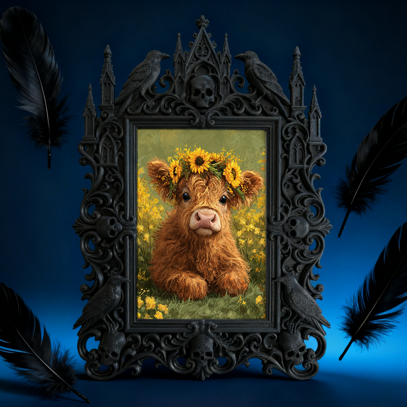 Hot-selling Gothic Dark-style Photo Frame | Gothic Themed Escape Game Booth Decor, Photo Ornament, Wall/Table Dual-use, Waterproof Fun Plast