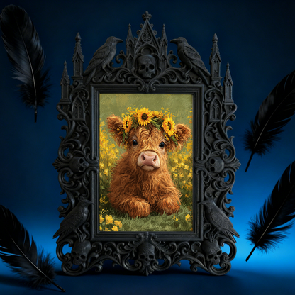 Hot-selling Gothic Dark-style Photo Frame | Gothic Themed Escape Game Booth Decor, Photo Ornament, Wall/Table Dual-use, Waterproof Fun Plast