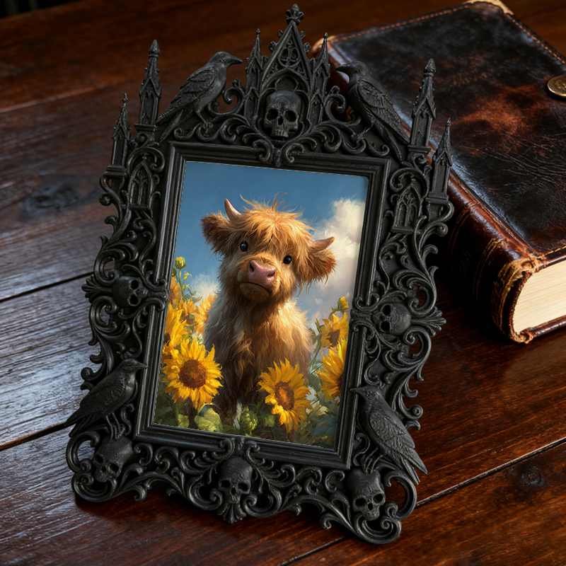 Luxury Gothic Dark-style Photo Frame | Gothic Art Gallery Gift Shop Decor, Photo Ornament, Wall-mountable & Tabletop, Waterproof High-grade 