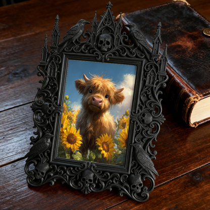 Luxury Gothic Dark-style Photo Frame | Gothic Art Gallery Gift Shop Decor, Photo Ornament, Wall-mountable & Tabletop, Waterproof High-grade 