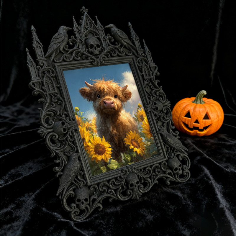 Luxury Gothic Dark-style Photo Frame | Gothic Art Gallery Gift Shop Decor, Photo Ornament, Wall-mountable & Tabletop, Waterproof High-grade 