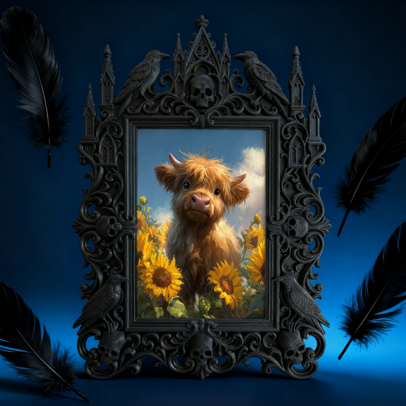 Luxury Gothic Dark-style Photo Frame | Gothic Art Gallery Gift Shop Decor, Photo Ornament, Wall-mountable & Tabletop, Waterproof High-grade 