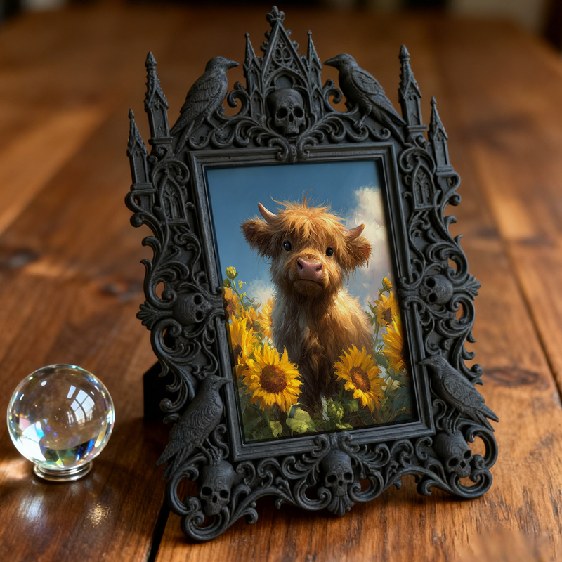 Luxury Gothic Dark-style Photo Frame | Gothic Art Gallery Gift Shop Decor, Photo Ornament, Wall-mountable & Tabletop, Waterproof High-grade 