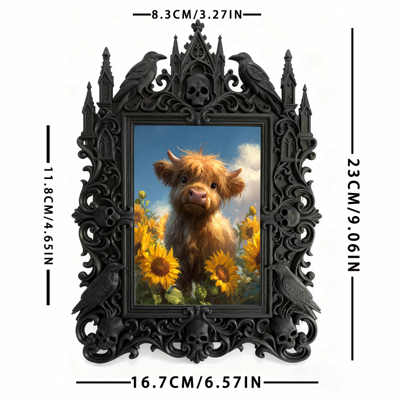 Luxury Gothic Dark-style Photo Frame | Gothic Art Gallery Gift Shop Decor, Photo Ornament, Wall-mountable & Tabletop, Waterproof High-grade 