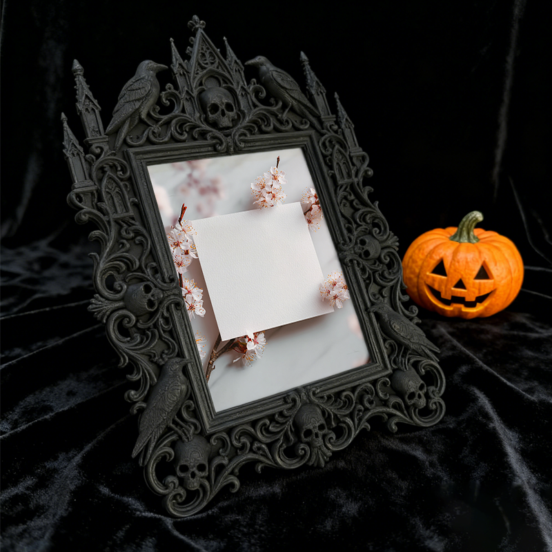 Trendy Gothic Dark-style Photo Frame | Dark Academia Student Lounge Decor, Photo Ornament, Dual-use Display, Waterproof Lightweight Frame