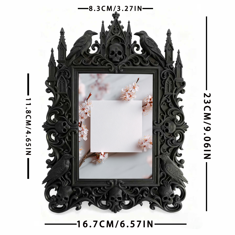Trendy Gothic Dark-style Photo Frame | Dark Academia Student Lounge Decor, Photo Ornament, Dual-use Display, Waterproof Lightweight Frame
