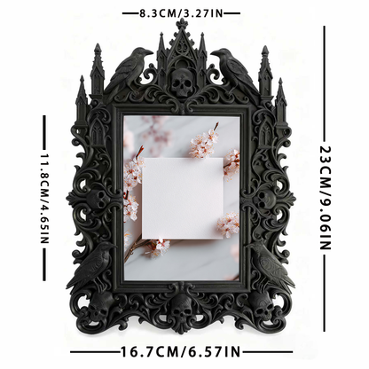 Trendy Gothic Dark-style Photo Frame | Dark Academia Student Lounge Decor, Photo Ornament, Dual-use Display, Waterproof Lightweight Frame