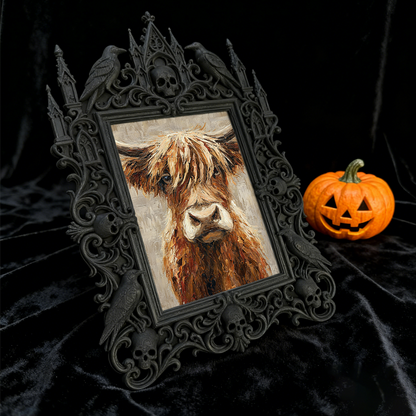 Premium Gothic Dark-style Photo Frame | Gothic Taxidermy Art Studio Decor, Photo Ornament, Wall-mountable & Tabletop, Waterproof Shockproof 
