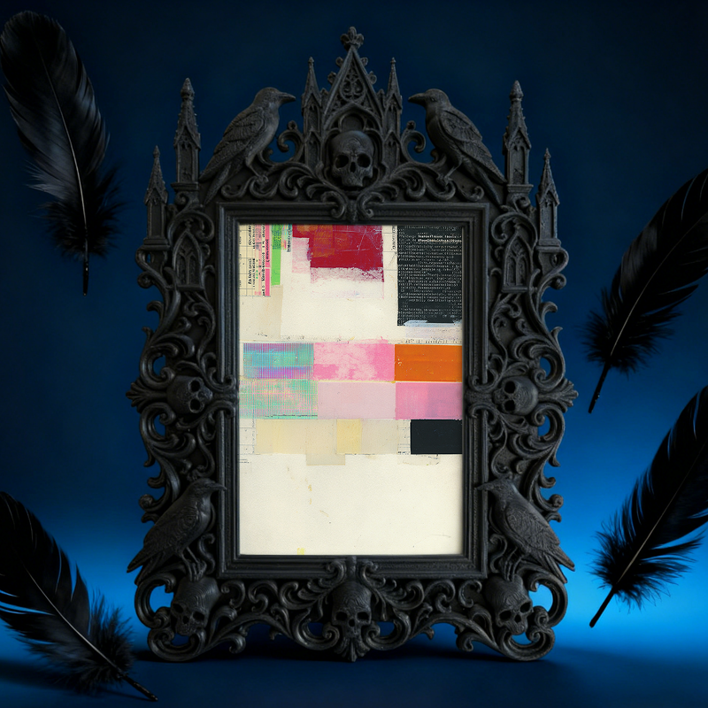 Chic Gothic Dark-style Photo Frame | Dark Leather Craft Studio Display, Photo Ornament, Wall/Table Dual-use, Scratch-resistant Waterproof Fr