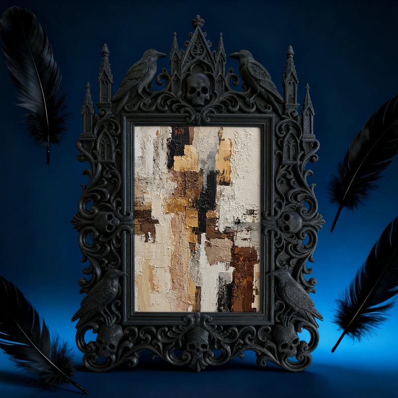 Must-have Gothic Dark-style Photo Frame | Gothic Pet Photography Studio Prop, Photo Ornament, Wall-mountable & Tabletop, Portable Waterproof