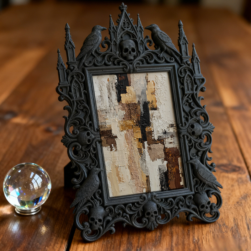 Must-have Gothic Dark-style Photo Frame | Gothic Pet Photography Studio Prop, Photo Ornament, Wall-mountable & Tabletop, Portable Waterproof