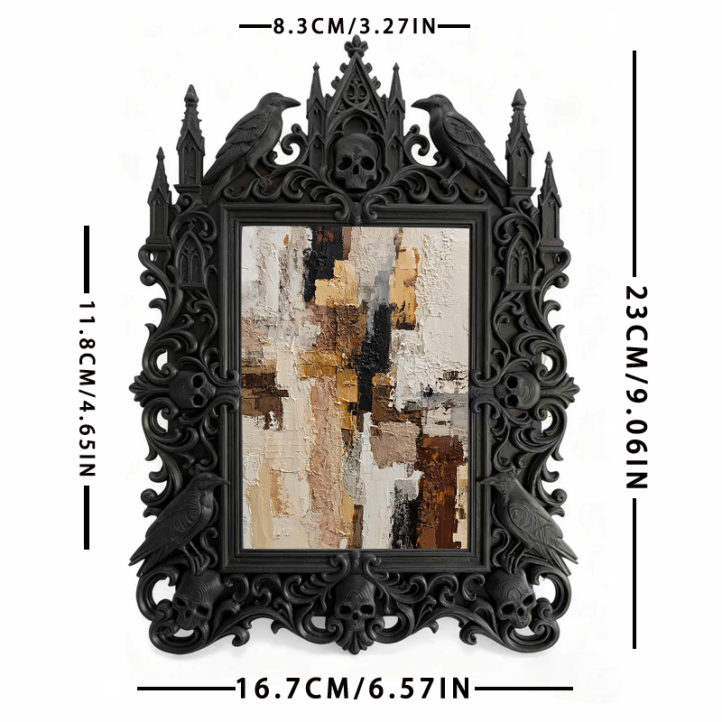Must-have Gothic Dark-style Photo Frame | Gothic Pet Photography Studio Prop, Photo Ornament, Wall-mountable & Tabletop, Portable Waterproof