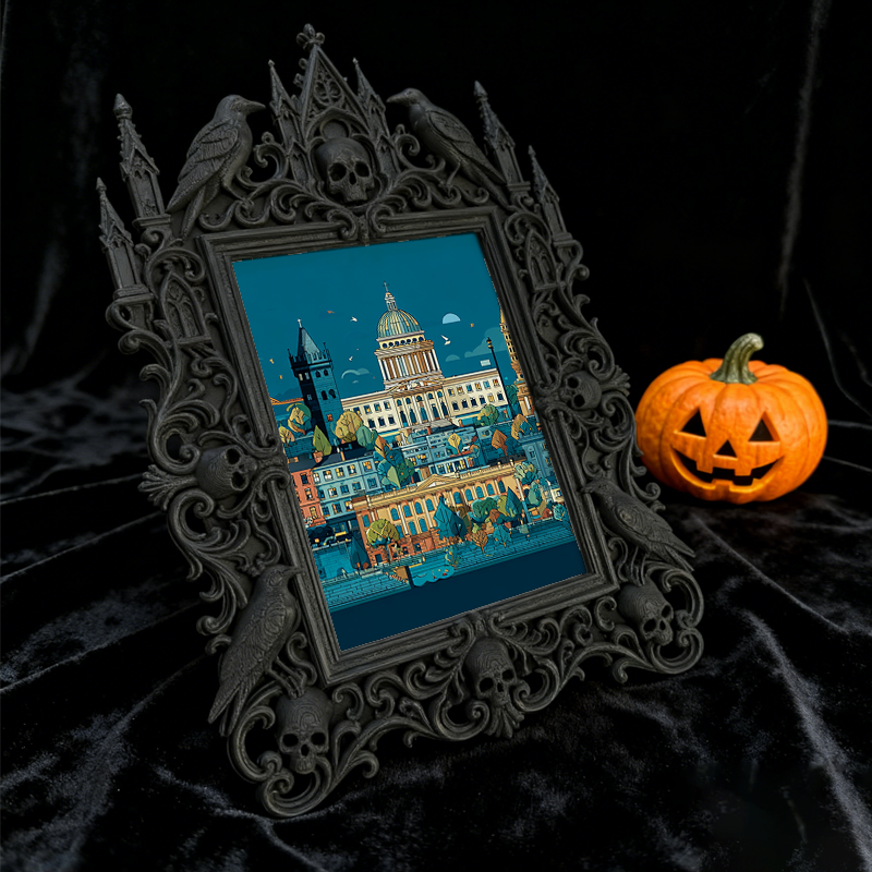 Exclusive Gothic Dark-style Photo Frame | Dark Fairy Garden Shop Window Decor, Photo Ornament, Wall/Table Dual-use, Eco-friendly Waterproof 