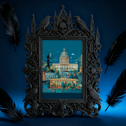 Exclusive Gothic Dark-style Photo Frame | Dark Fairy Garden Shop Window Decor, Photo Ornament, Wall/Table Dual-use, Eco-friendly Waterproof 