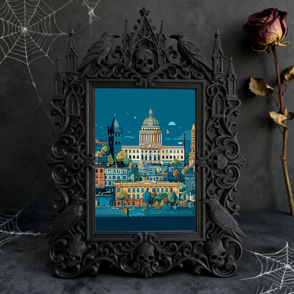 Exclusive Gothic Dark-style Photo Frame | Dark Fairy Garden Shop Window Decor, Photo Ornament, Wall/Table Dual-use, Eco-friendly Waterproof 