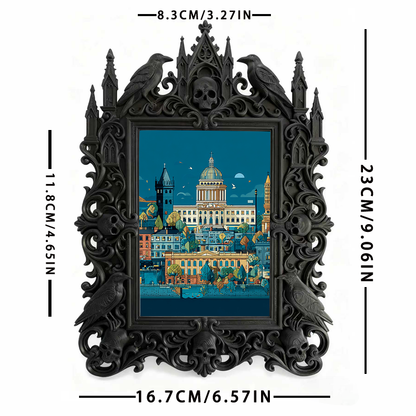 Exclusive Gothic Dark-style Photo Frame | Dark Fairy Garden Shop Window Decor, Photo Ornament, Wall/Table Dual-use, Eco-friendly Waterproof 