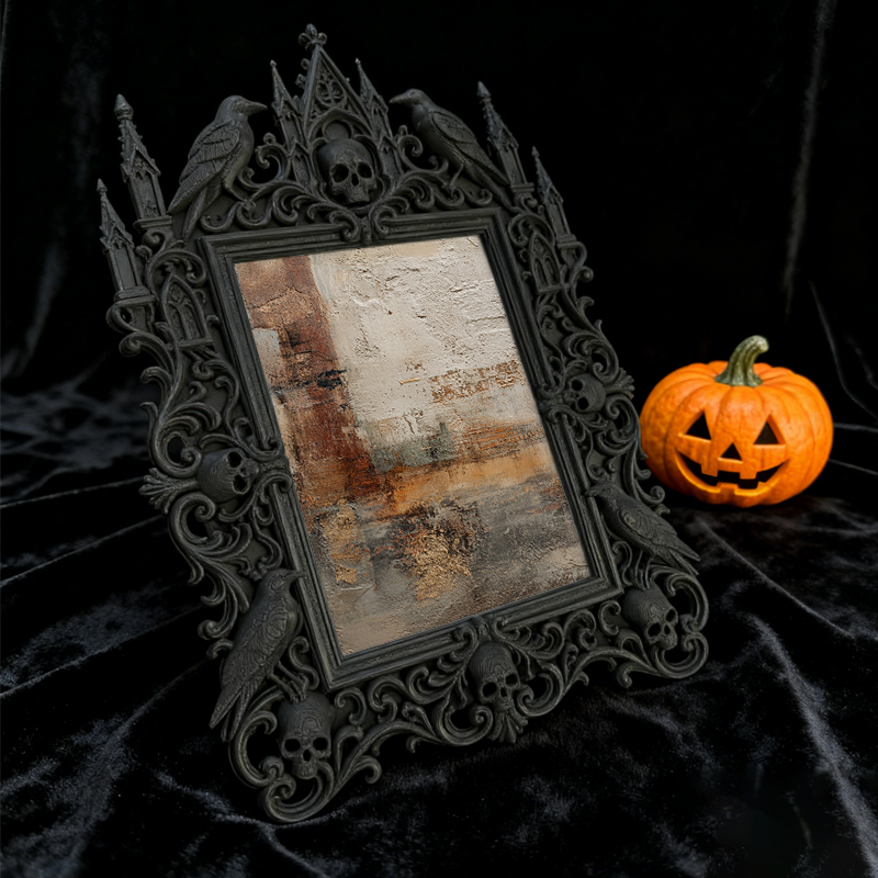 Chic Gothic Dark-style Photo Frame | Gothic Burlesque Costume Shop Decor, Photo Ornament, Wall-mountable & Tabletop, Slim Waterproof Frame