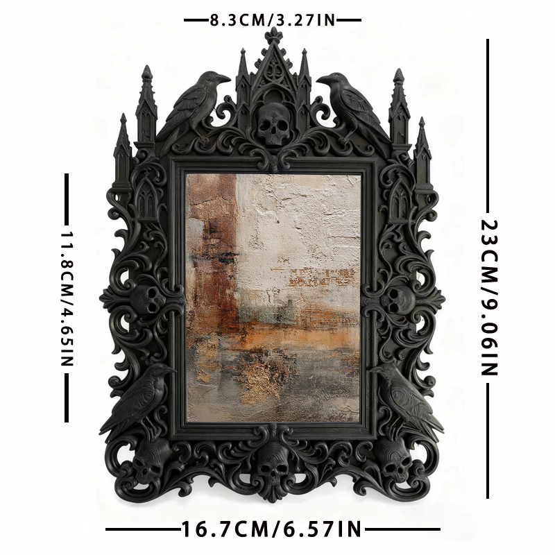 Chic Gothic Dark-style Photo Frame | Gothic Burlesque Costume Shop Decor, Photo Ornament, Wall-mountable & Tabletop, Slim Waterproof Frame