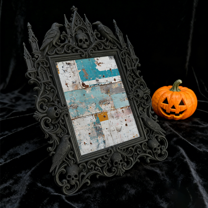 Must-have Gothic Dark-style Photo Frame | Paranormal Museum Gift Shop Decor, Photo Ornament, Dual-use Display, Shockproof Waterproof Frame