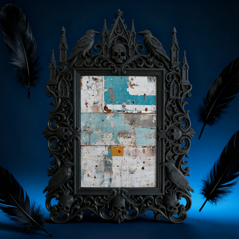 Must-have Gothic Dark-style Photo Frame | Paranormal Museum Gift Shop Decor, Photo Ornament, Dual-use Display, Shockproof Waterproof Frame
