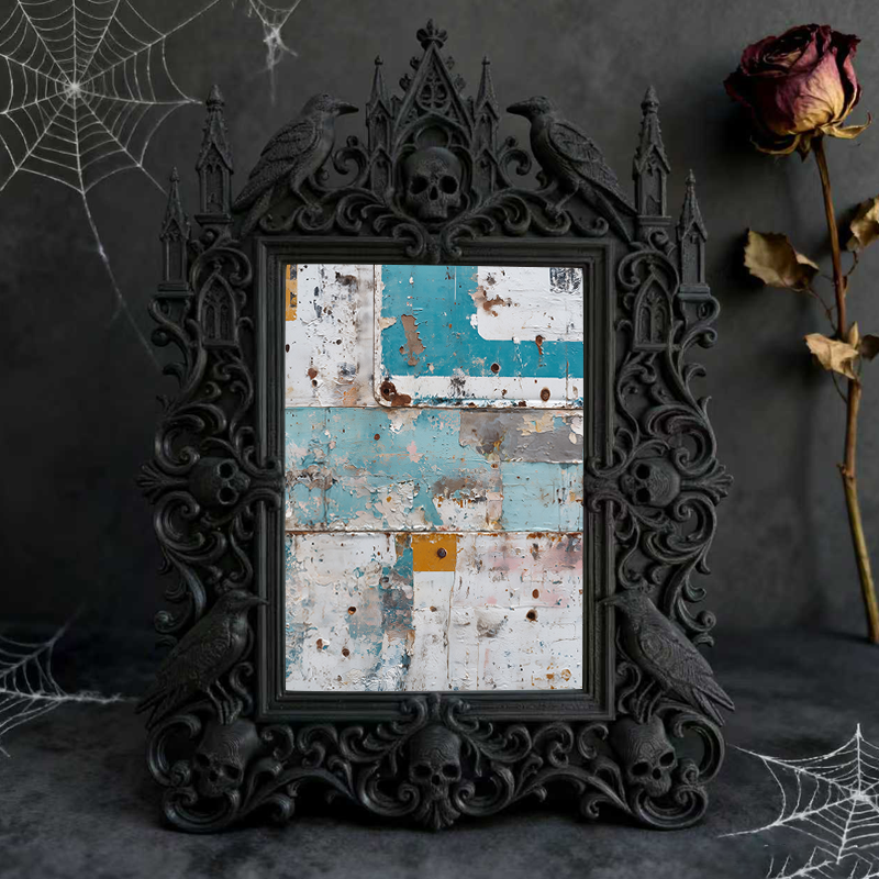 Must-have Gothic Dark-style Photo Frame | Paranormal Museum Gift Shop Decor, Photo Ornament, Dual-use Display, Shockproof Waterproof Frame