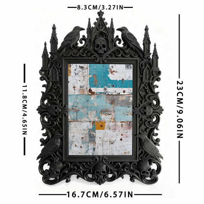 Must-have Gothic Dark-style Photo Frame | Paranormal Museum Gift Shop Decor, Photo Ornament, Dual-use Display, Shockproof Waterproof Frame