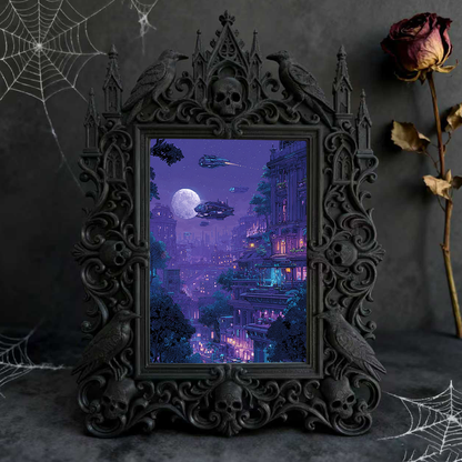 Rare Gothic Dark-style Photo Frame | Werewolf Themed Camping Gear Shop Decor, Photo Ornament, Wall-mountable & Tabletop, Rustic Waterproof F