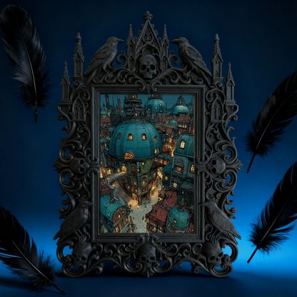 Must-have Gothic Dark-style Photo Frame | Horror Themed Escape Game Prize Decor, Photo Ornament, Wall-mountable & Tabletop, Reusable Waterpr