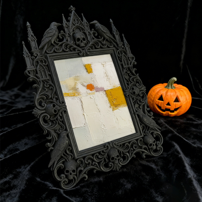 Sleek Gothic Dark-style Photo Frame | Dark Academia Fountain Pen Shop Decor, Photo Ornament, Wall-mountable & Tabletop, Minimalist Waterproo