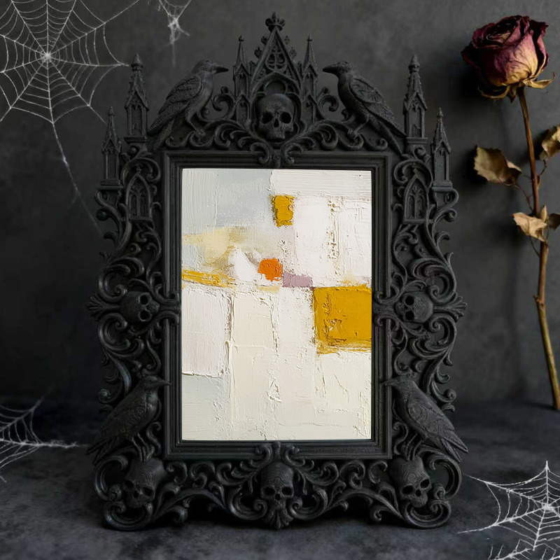 Sleek Gothic Dark-style Photo Frame | Dark Academia Fountain Pen Shop Decor, Photo Ornament, Wall-mountable & Tabletop, Minimalist Waterproo