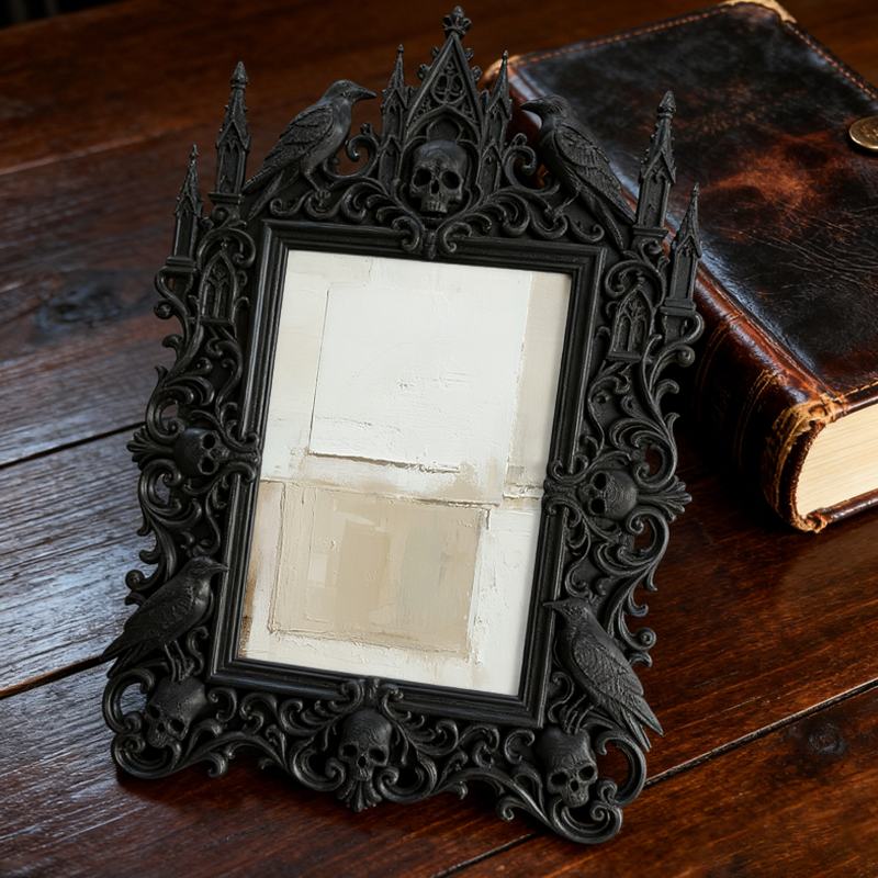 Exclusive Gothic Dark-style Photo Frame | Witchy Herbal Tincture Shop Decor, Photo Ornament, Dual-use Display, Heat-resistant Waterproof Fra