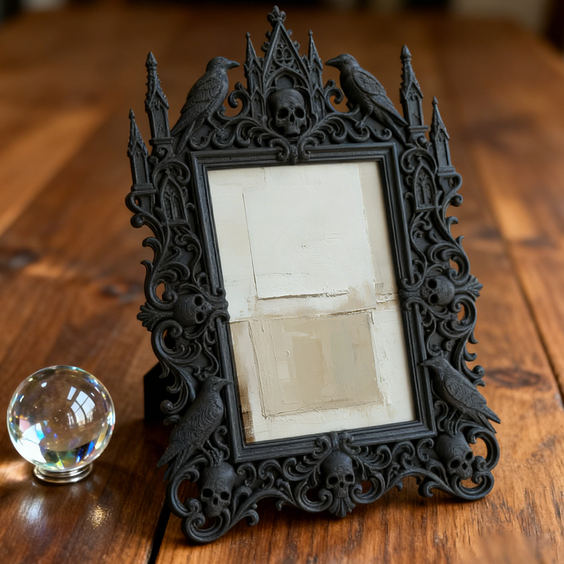 Exclusive Gothic Dark-style Photo Frame | Witchy Herbal Tincture Shop Decor, Photo Ornament, Dual-use Display, Heat-resistant Waterproof Fra