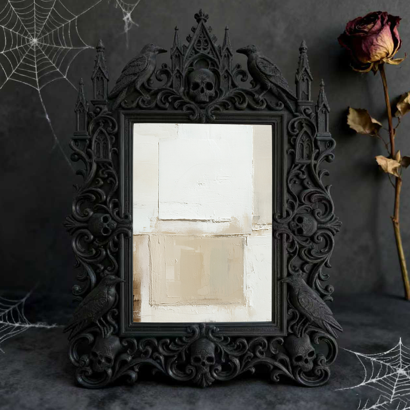 Exclusive Gothic Dark-style Photo Frame | Witchy Herbal Tincture Shop Decor, Photo Ornament, Dual-use Display, Heat-resistant Waterproof Fra