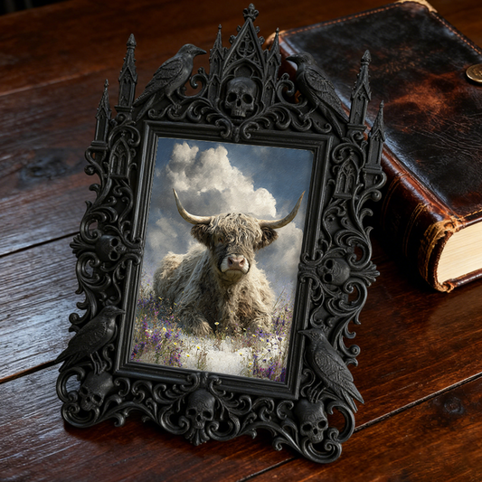 Chic Gothic Dark-style Photo Frame | Gothic Tattoo Aftercare Shop Decor, Photo Ornament, Wall-mountable & Tabletop, Practical Waterproof Fra