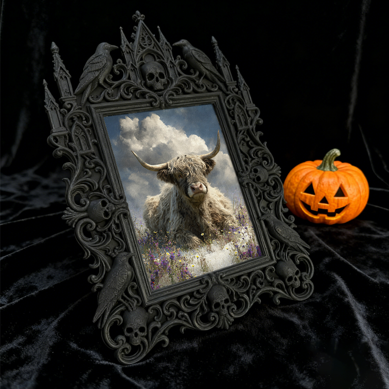 Chic Gothic Dark-style Photo Frame | Gothic Tattoo Aftercare Shop Decor, Photo Ornament, Wall-mountable & Tabletop, Practical Waterproof Fra