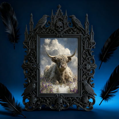 Chic Gothic Dark-style Photo Frame | Gothic Tattoo Aftercare Shop Decor, Photo Ornament, Wall-mountable & Tabletop, Practical Waterproof Fra