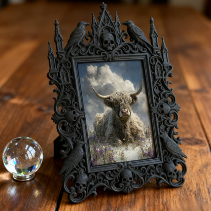 Chic Gothic Dark-style Photo Frame | Gothic Tattoo Aftercare Shop Decor, Photo Ornament, Wall-mountable & Tabletop, Practical Waterproof Fra