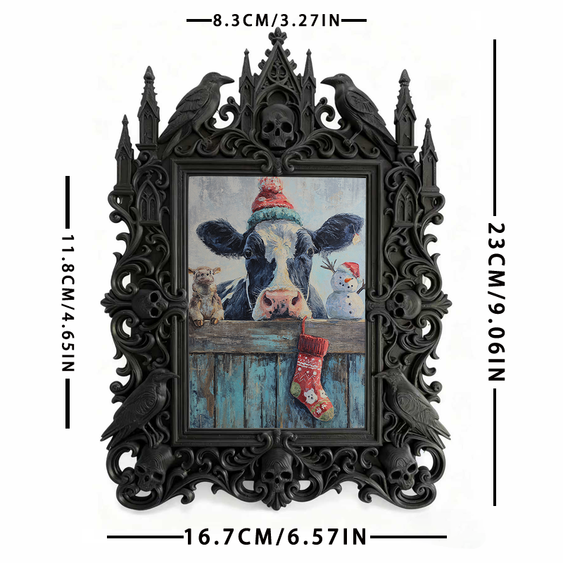 Must-have Gothic Dark-style Photo Frame | Ghost Themed Bed & Breakfast Decor, Photo Ornament, Wall/Table Dual-use, Cozy Waterproof Frame