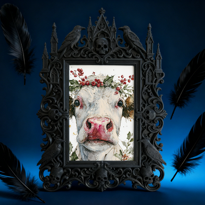 Sleek Gothic Dark-style Photo Frame | Gothic Skincare Handmade Shop Decor, Photo Ornament, Dual-use Display, Non-toxic Waterproof Frame